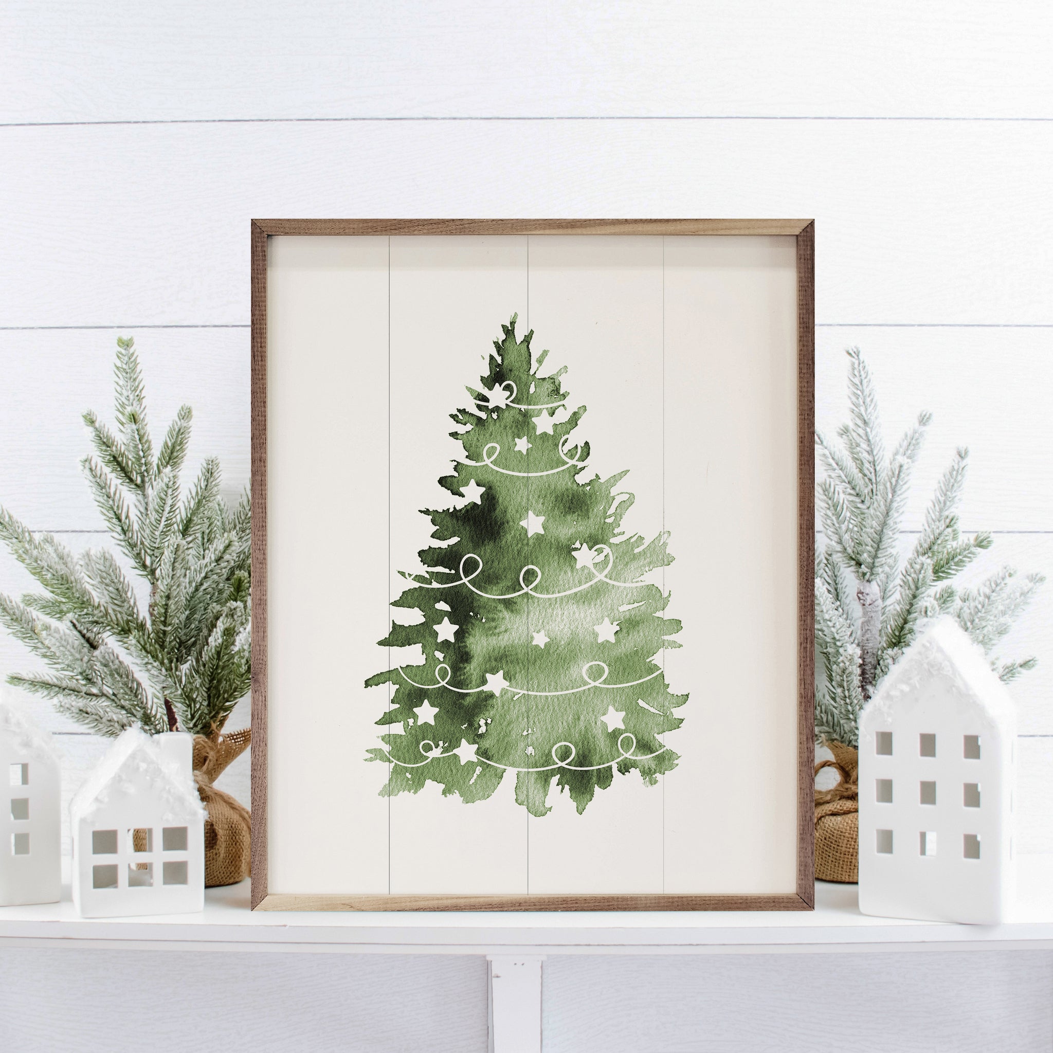 Watercolor Christmas Tree - pdr studios | Kendrick Home